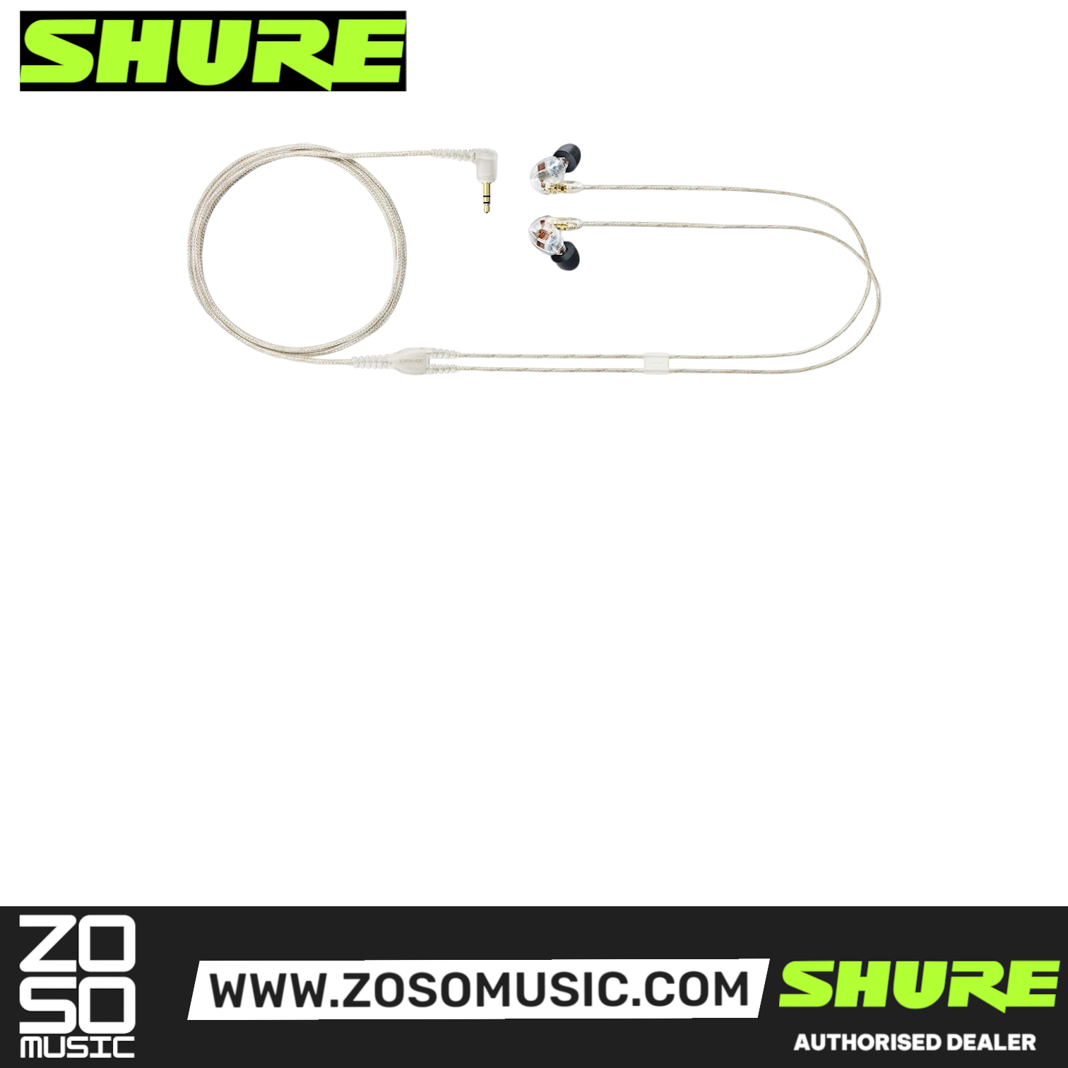 Shure SE535 Sound Isolating Earphones - Clear |  SHURE |  STUDIO MONITORING EARPHONES |  Zoso Music