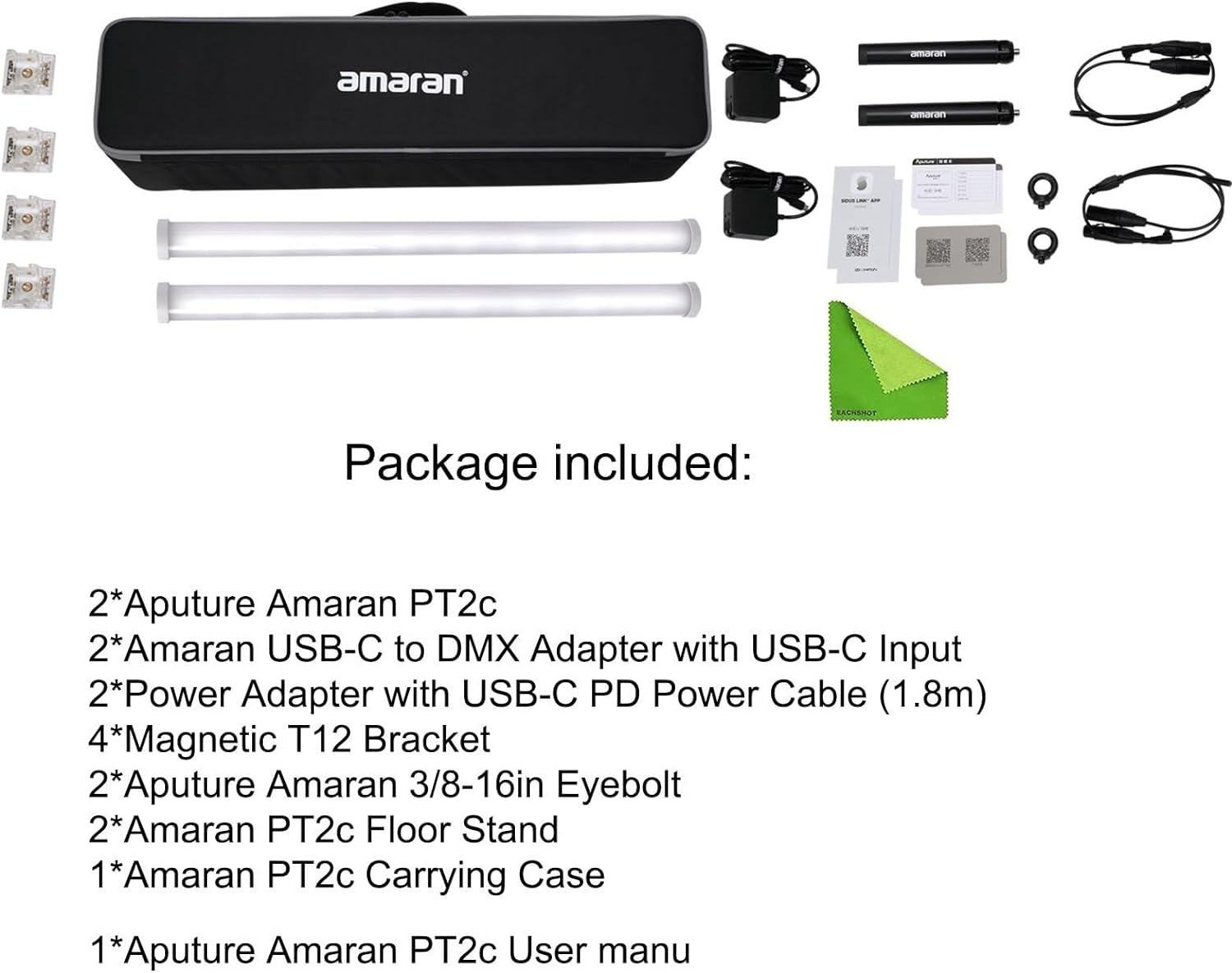 Amaran PT2c RGB LED Pixel Tube Light (2') |  AMARAN |  LIGHTING - STUDIO |  Zoso Music