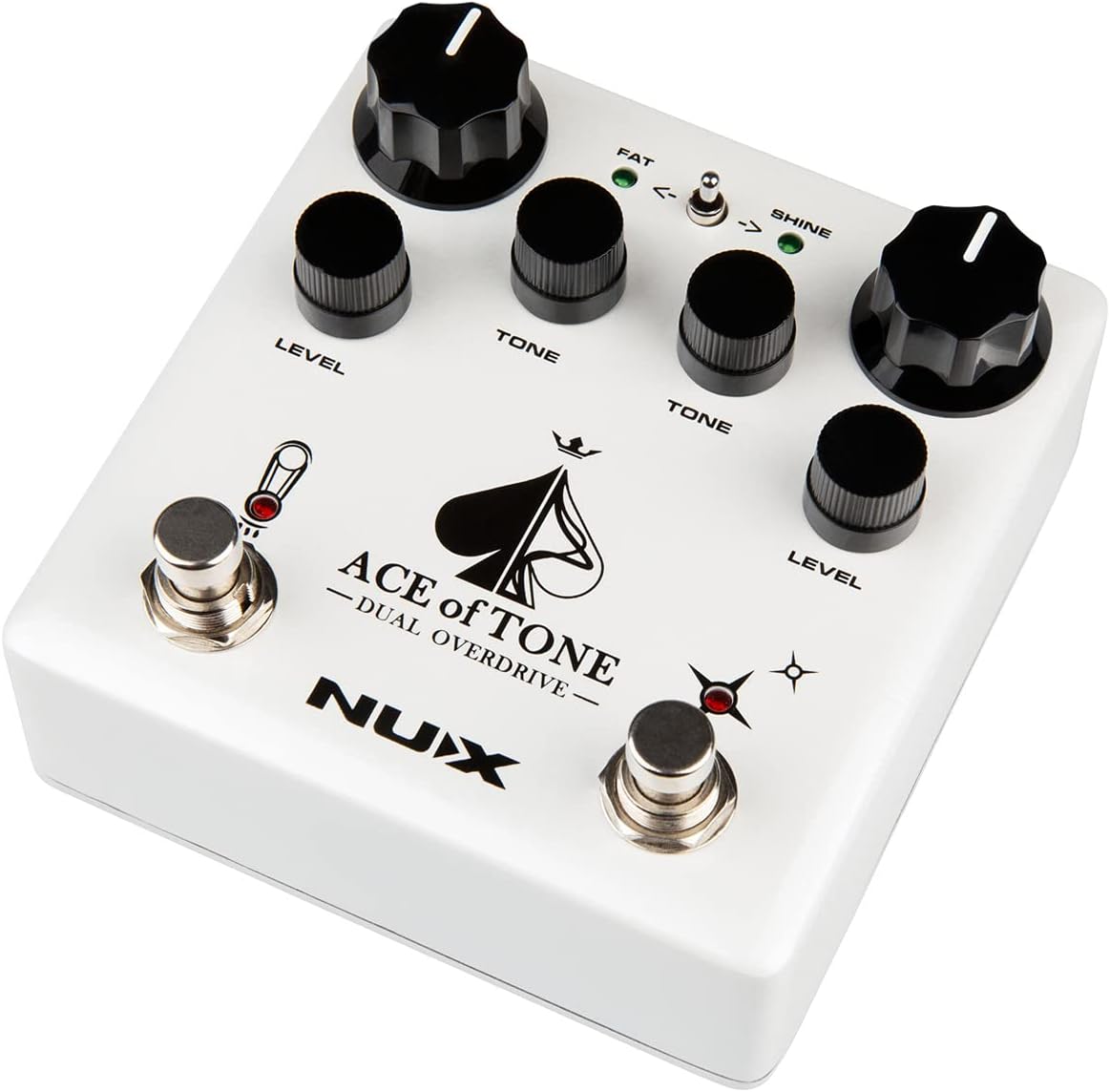 Nux NDO-5 Ace of Tone Dual Overdrive Effects Pedal |  NUX |  EFFECTS |  Zoso Music