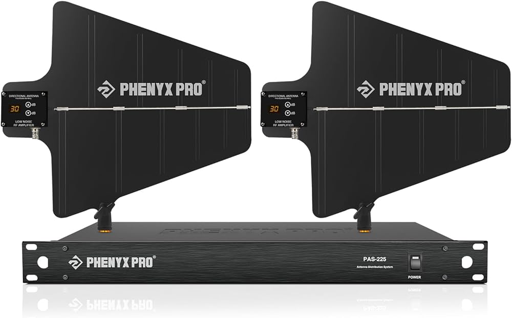 Phenyx Pro PAS-225X UHF Wireless Antenna Distribution System Bundle | Zoso Music Sdn Bhd