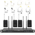 Phenyx Pro Best Budget Wireless PTU-7000B 4-channel UHF Wireless Microphone System, with with 4x Bodypacks, 4x Headset Mic, 4x Lapel Mics |  PHENYX PRO |  WIRELESS-ANTENNA |  Zoso Music