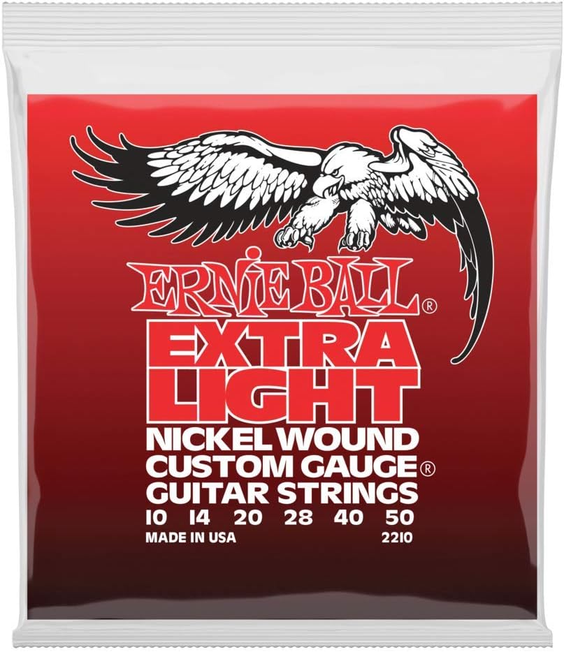 Ernie Ball Extra Light Nickel Wound w/ wound G Electric Guitar Strings, 10-50 | Zoso Music Sdn Bhd