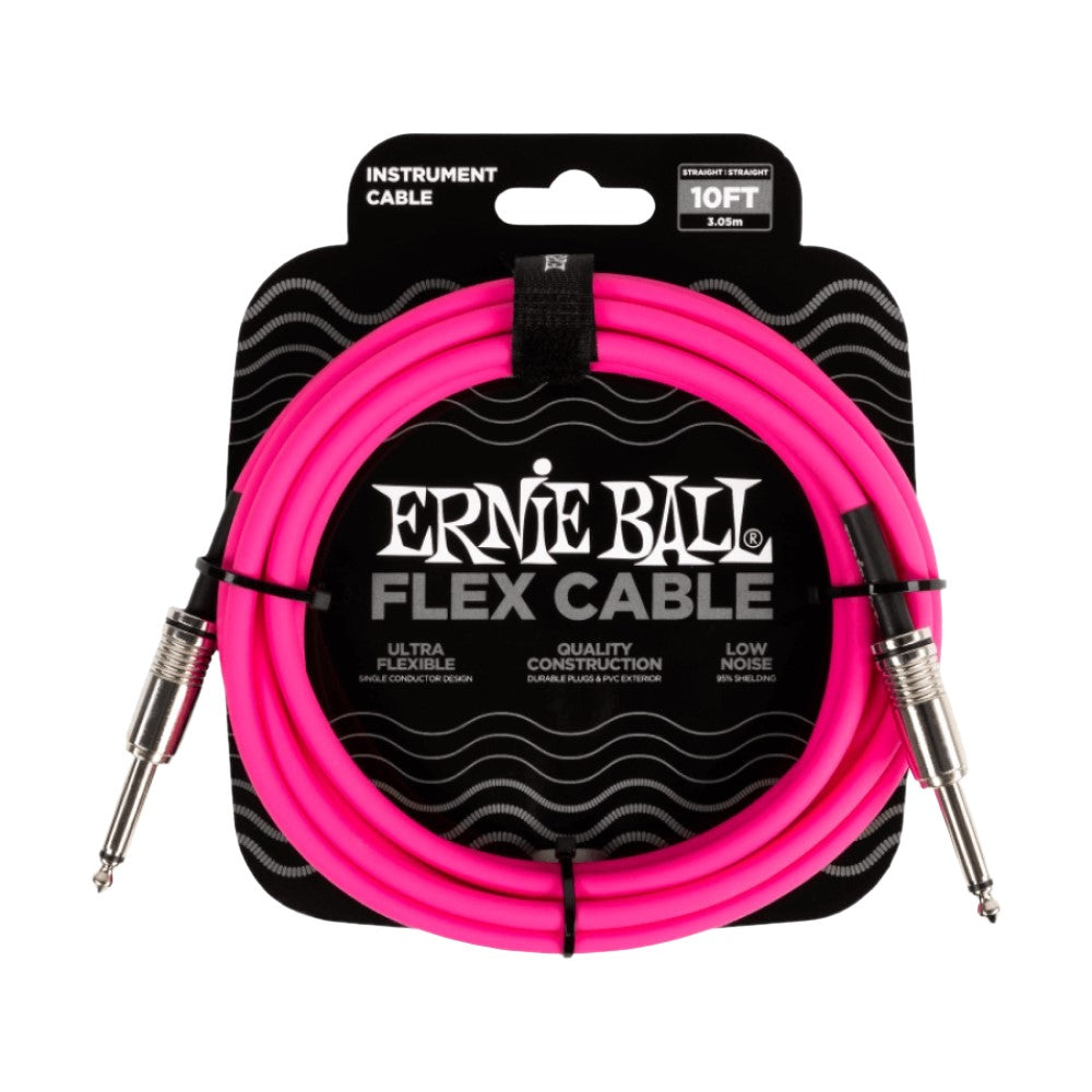 Ernie Ball EB6413 Flex Instrument Cable 10 Ft, Pink | Zoso Music Sdn Bhd