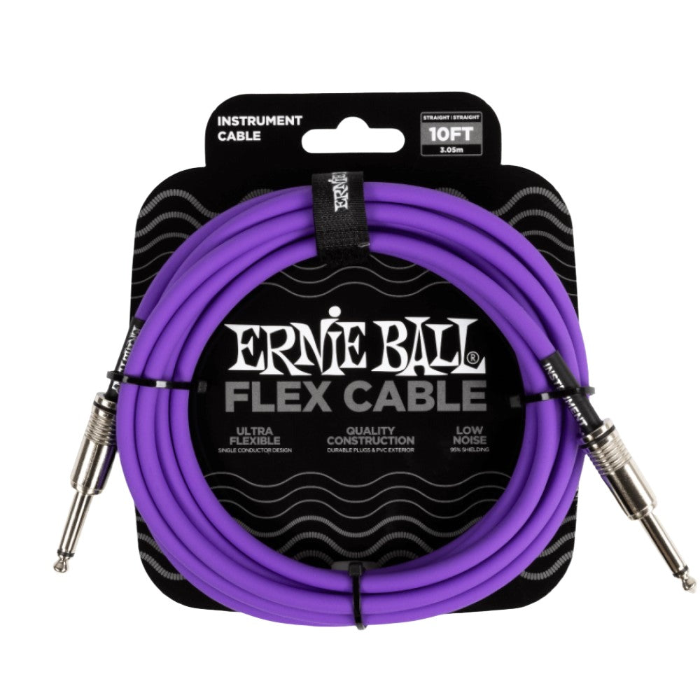 Ernie Ball EB6415 Flex Instrument Cable 10 Ft, Purple | Zoso Music Sdn Bhd