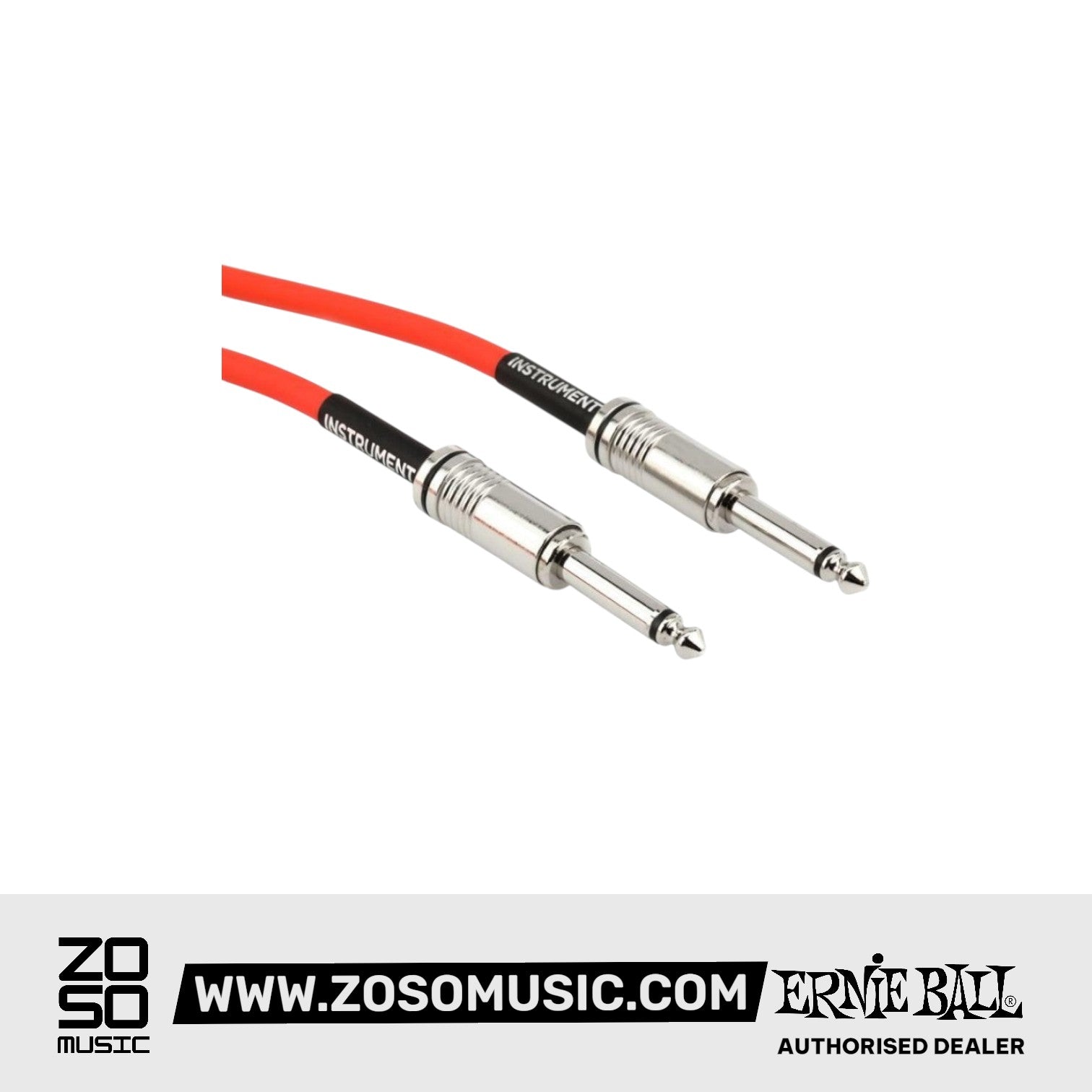 Ernie Ball EB6416 Flex Instrument Cable 10 Ft, Orange |  ERNIE BALL |  STRAP |  Zoso Music