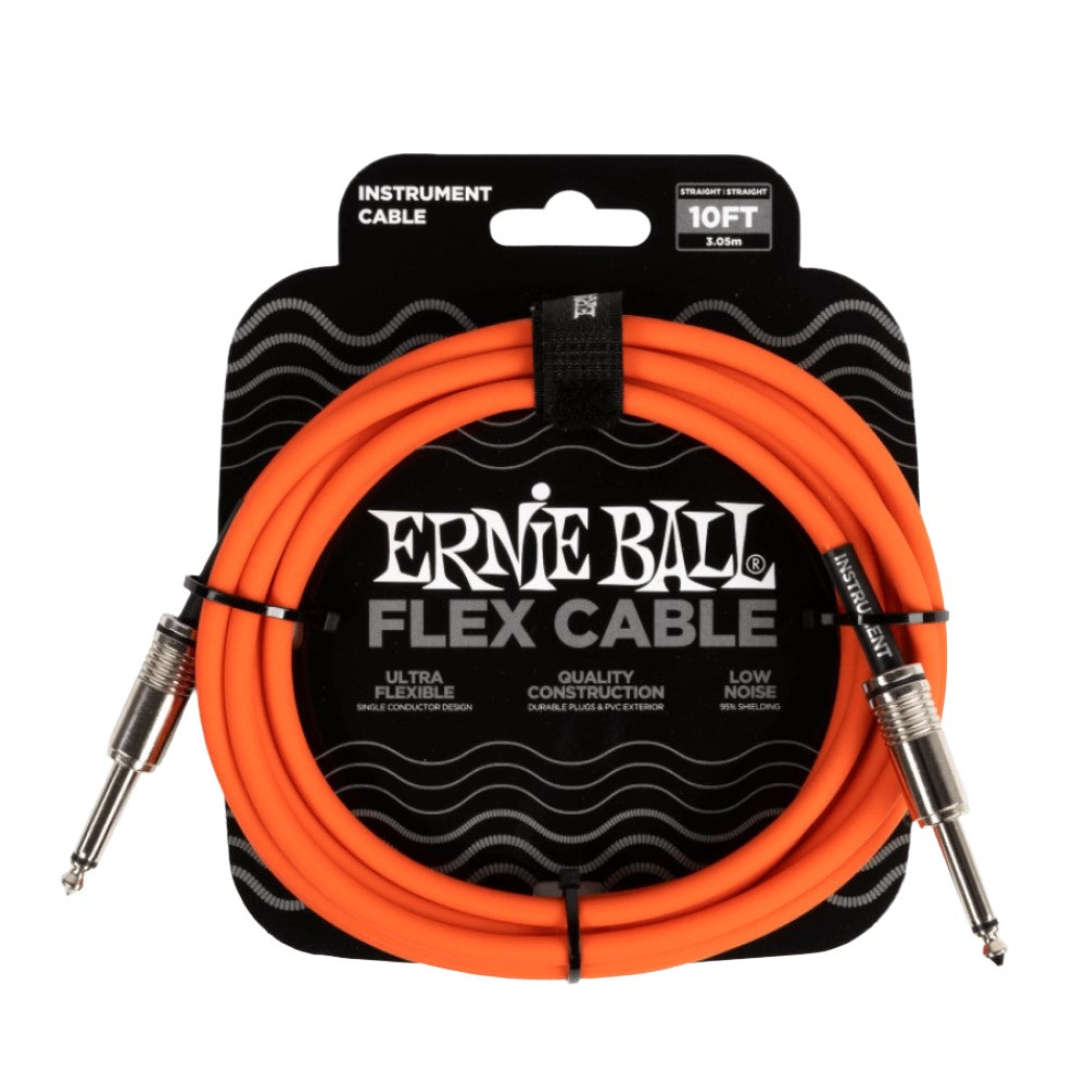 Ernie Ball Eb6416 Flex Instrument Cable 10 Ft, Orange | Zoso Music Sdn Bhd