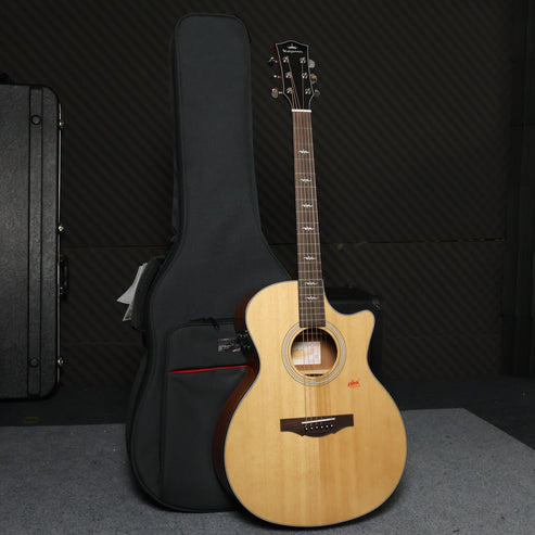 Kepma F1 Solid Sitka Spruce Top Grand Auditorium Acoustic Guitar, S1 Pro Resonance Pickup with Effect