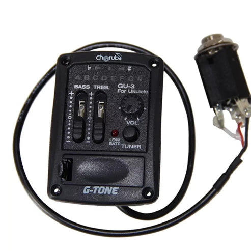 Cherub GU-3 2 Band EQ Built-in Chromatic Tuner Ukulele Preamp Pickup