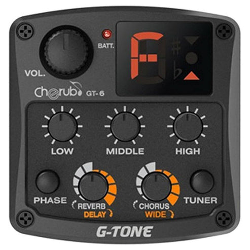 Cherub GT-6 3 Band EQ Built-in Chromatic Tuner, Delay and Chorus