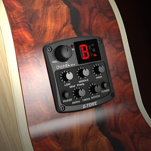 Cherub GT-4 4 Band EQ Built-in Chromatic Tuner Acoustic Guitar Preamp Pickup