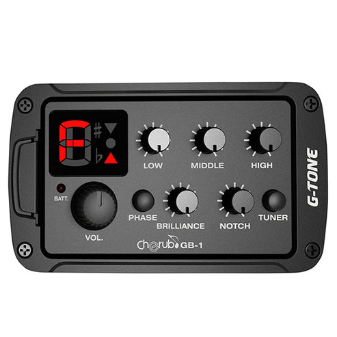 Cherub GB-1 3 Band EQ Built-in Piezo Ceramic Acoustic Guitar Preamp Pickup with Tuner