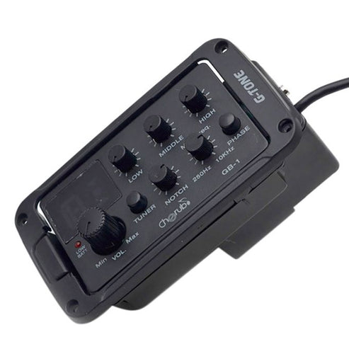 Cherub GB-1 3 Band EQ Built-in Piezo Ceramic Acoustic Guitar Preamp Pickup with Tuner