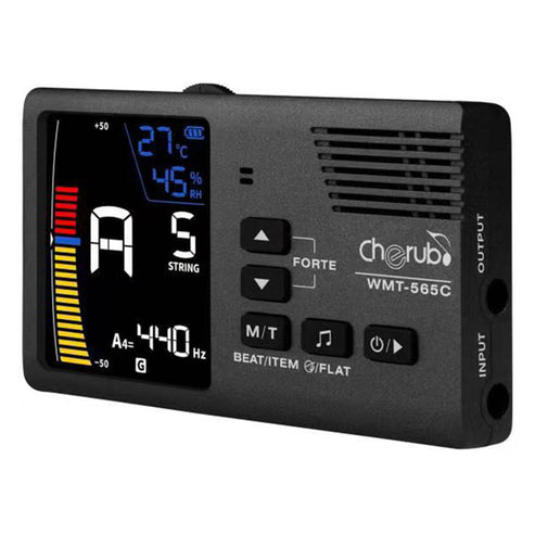 Cherub WMT-565C 5 in 1 LCD Metronome Chromatic Tuner with USB Rechargeable and Thermometer