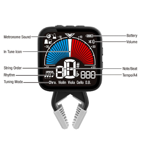 Cherub WMT-665V 3 in 1 Violin Metronome Chromatic Tuner