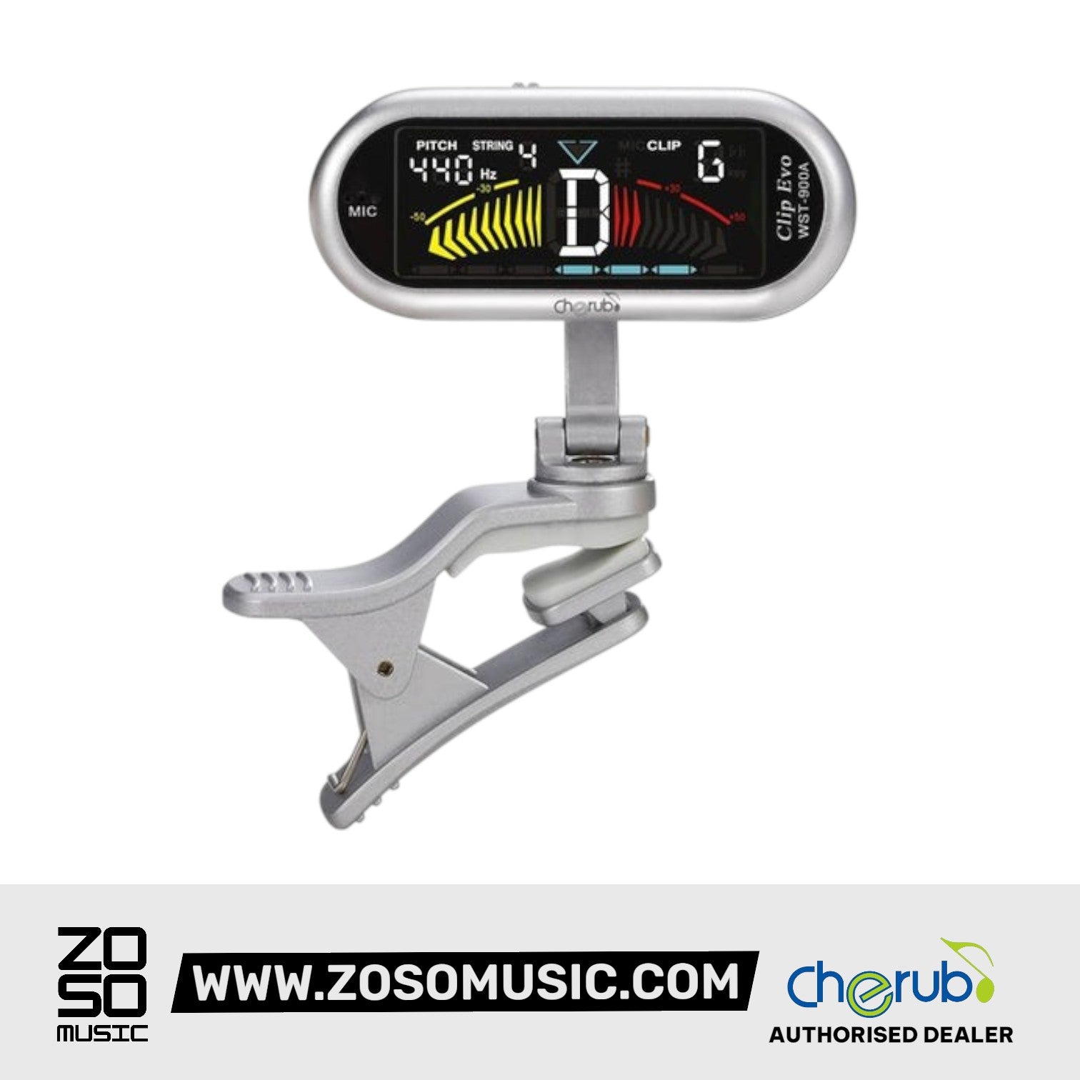 Cherub WST-900A Chromatic Clip On Tuner with Built in Mic and Piezo Sensor
