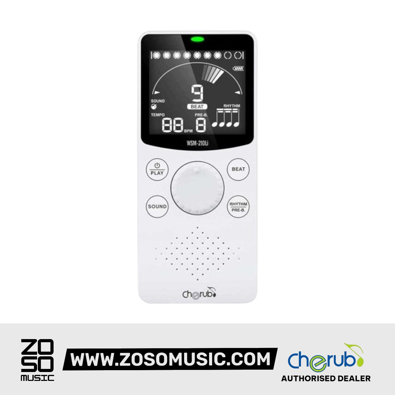 Cherub WSM-210Li Ultraportable Rechargeable Metronome with Foldable Stand