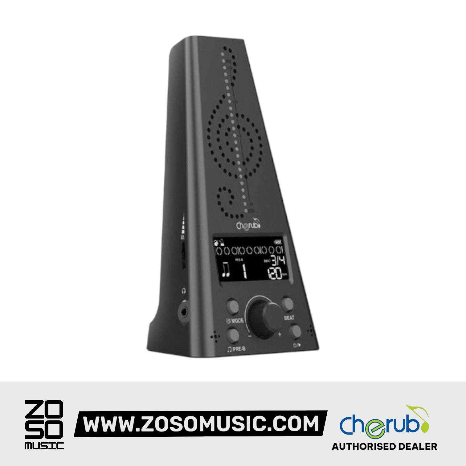 Cherub WMT-230 Rechargeable Digital Metronome and Electronic Chromatic Tuner
