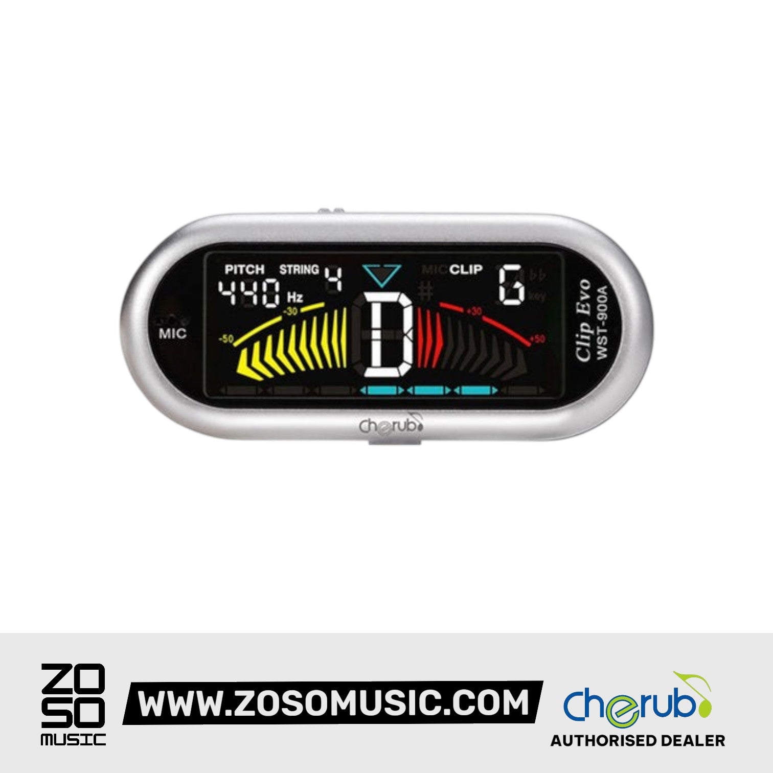 Cherub WST-900A Chromatic Clip On Tuner with Built in Mic and Piezo Sensor