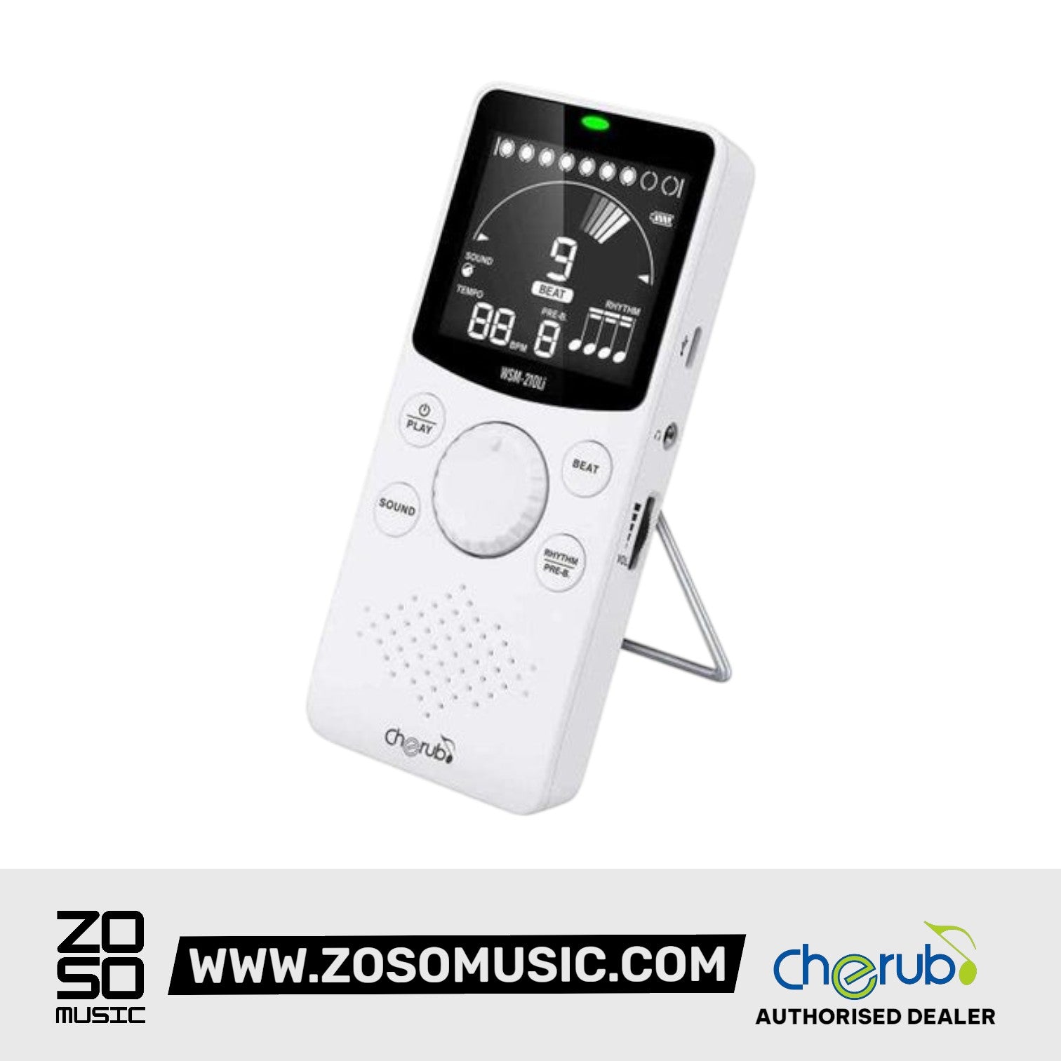 Cherub WSM-210Li Ultraportable Rechargeable Metronome with Foldable Stand