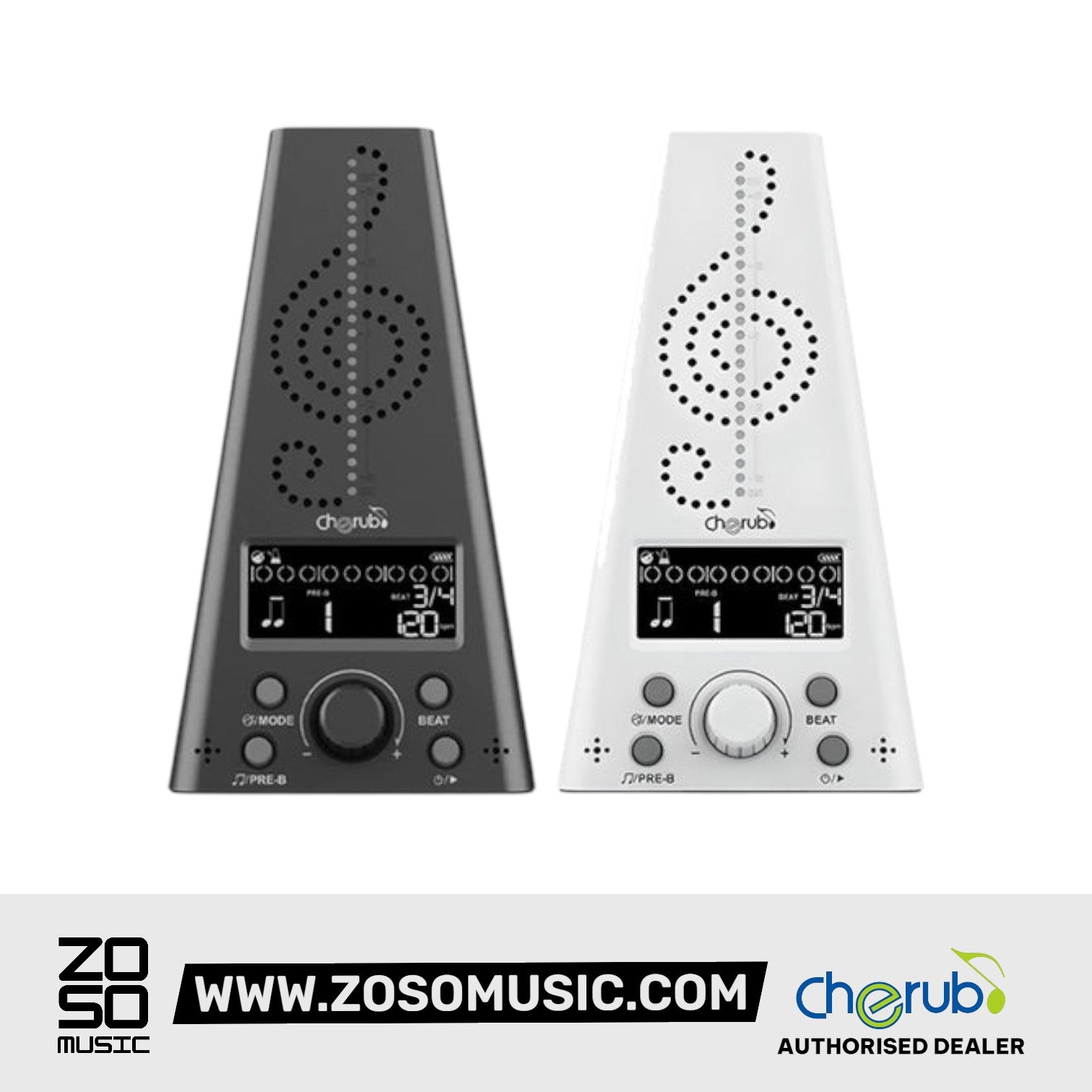 Cherub WMT-230 Rechargeable Digital Metronome and Electronic Chromatic Tuner