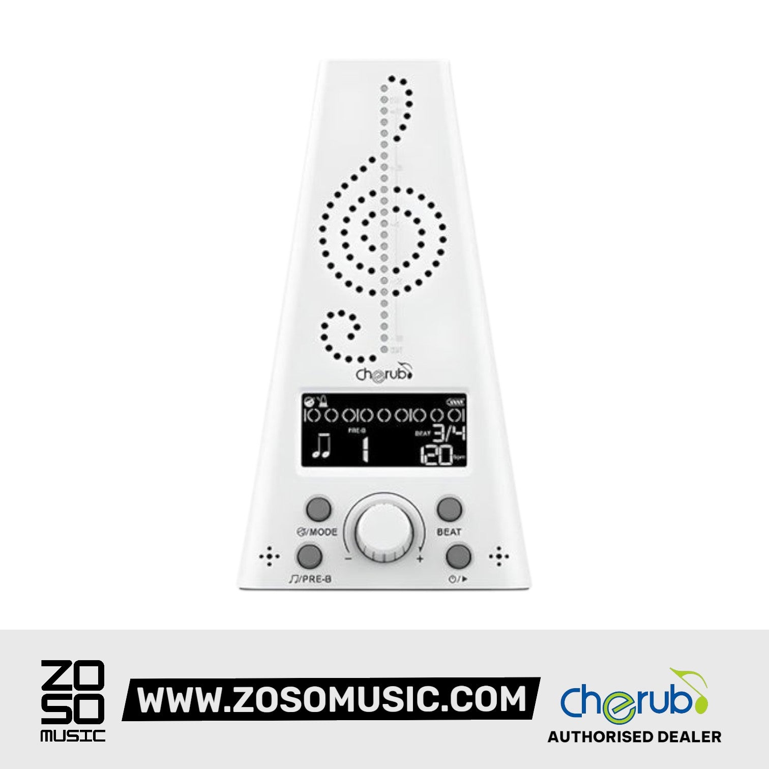 Cherub WMT-230 Rechargeable Digital Metronome and Electronic Chromatic Tuner