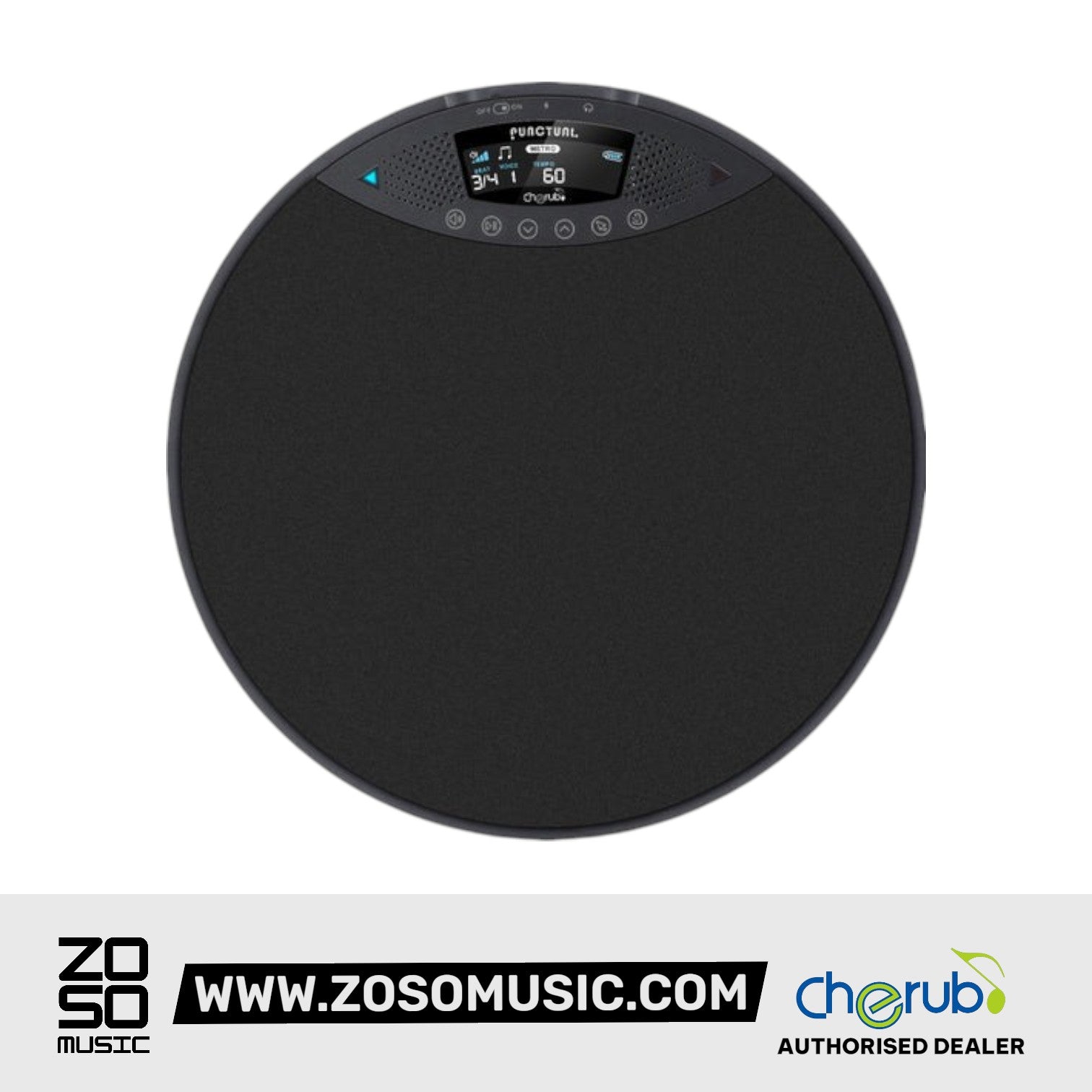 Cherub DP-970 12 Inch Digital Practice Drum Pad Built in Metronome and Speaker