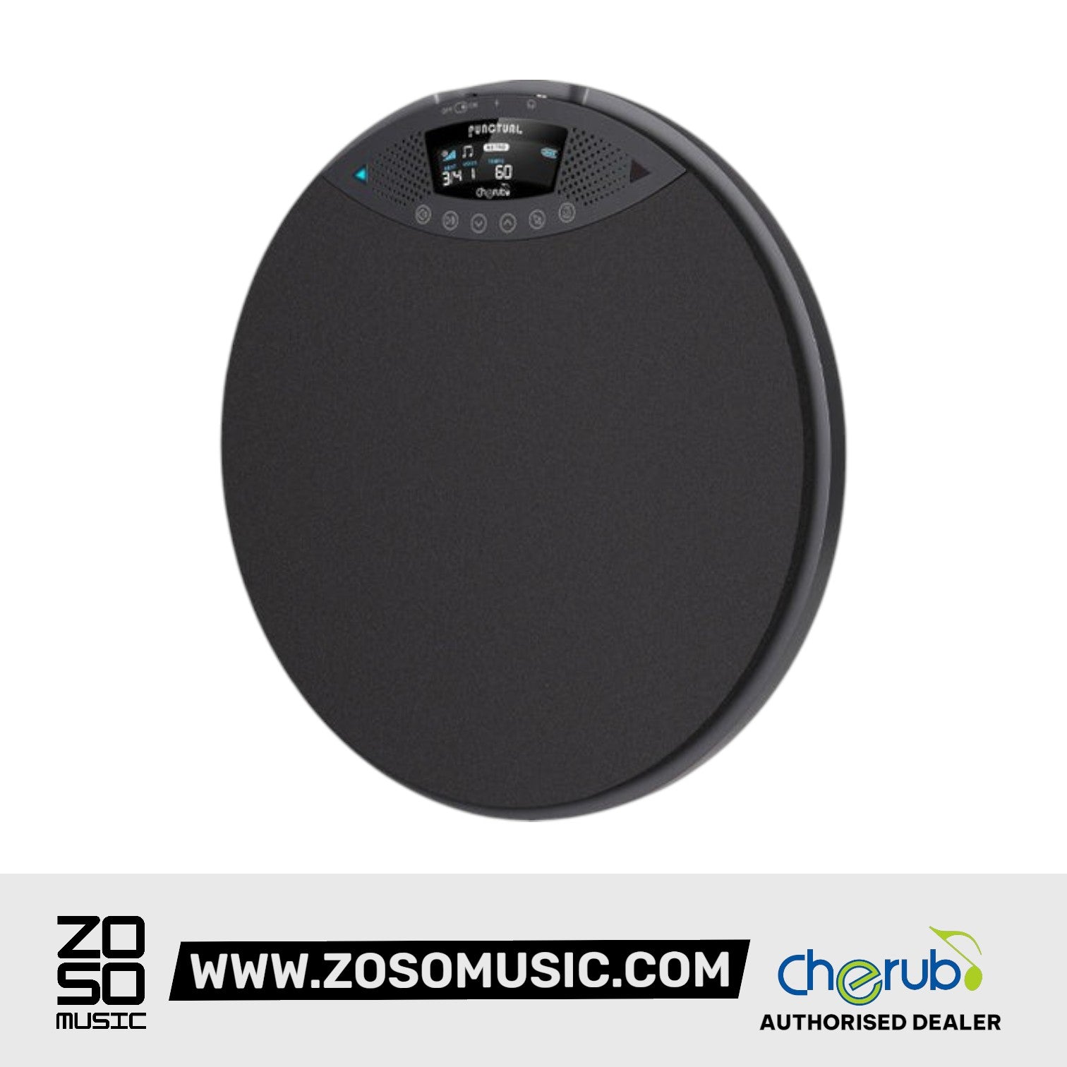 Cherub DP-970 12 Inch Digital Practice Drum Pad Built in Metronome and Speaker