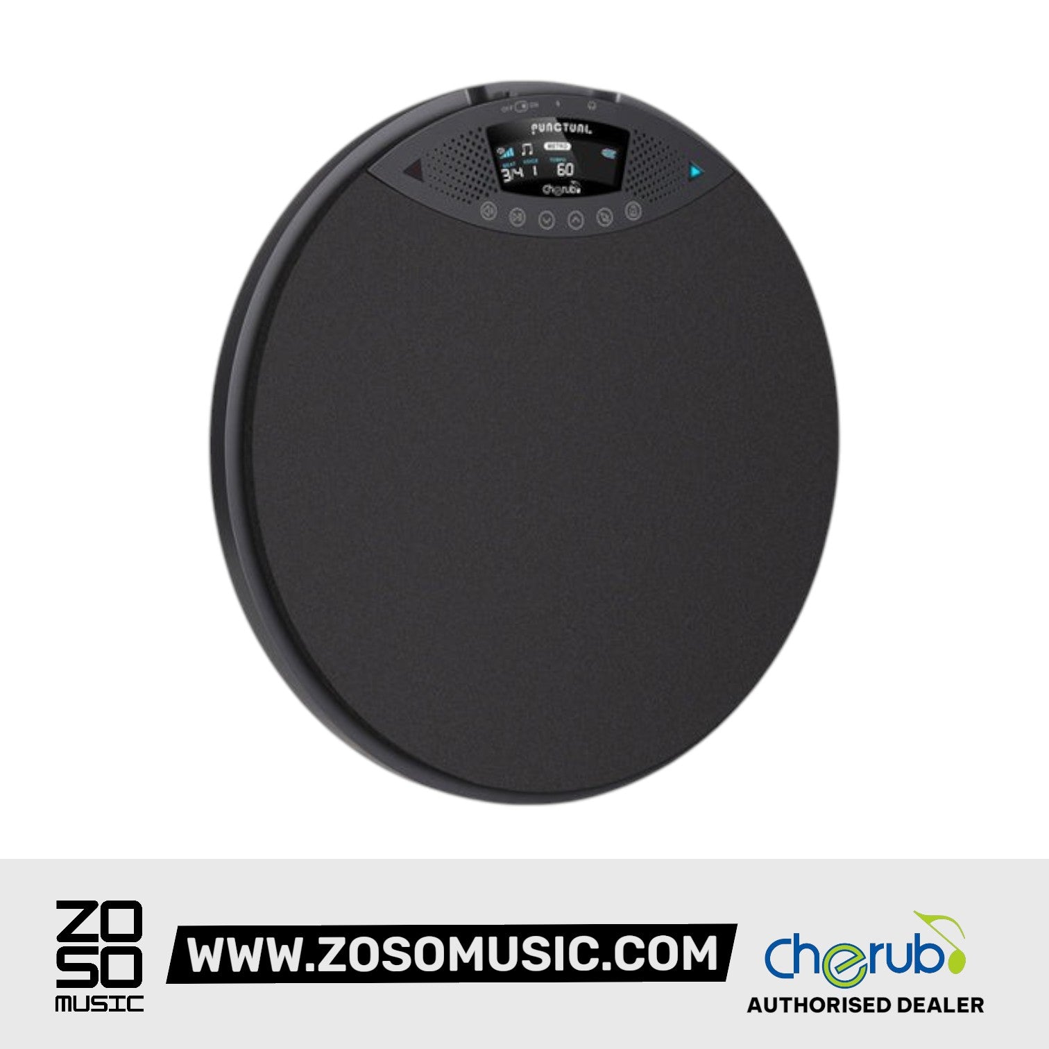 Cherub DP-970 12 Inch Digital Practice Drum Pad Built in Metronome and Speaker
