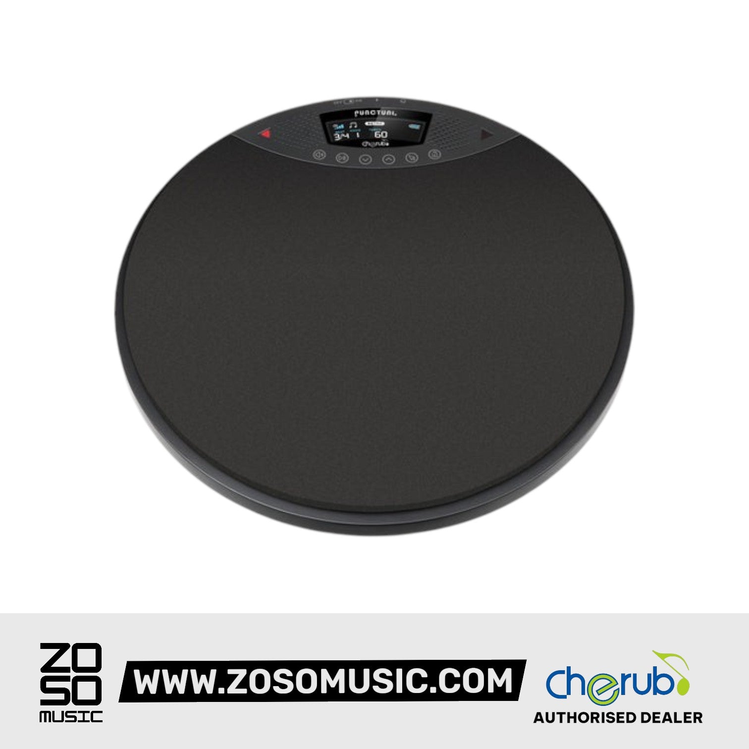 Cherub DP-970 12 Inch Digital Practice Drum Pad Built in Metronome and Speaker