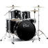 Evo 5 Piece Full Size Acoustic Drum Set with Cymbals Stands, Stool Kit, Rug and Drumsticks - Red, Blue and Black