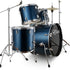 Evo 5 Piece Full Size Acoustic Drum Set with Cymbals Stands, Stool Kit, Rug and Drumsticks - Red, Blue and Black