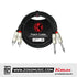 Kirlin AP-403PR 3 Meter Dual Mono 1/4 Inch Dual RCA