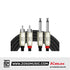 Kirlin AP-403PR 3 Meter Dual Mono 1/4 Inch Dual RCA