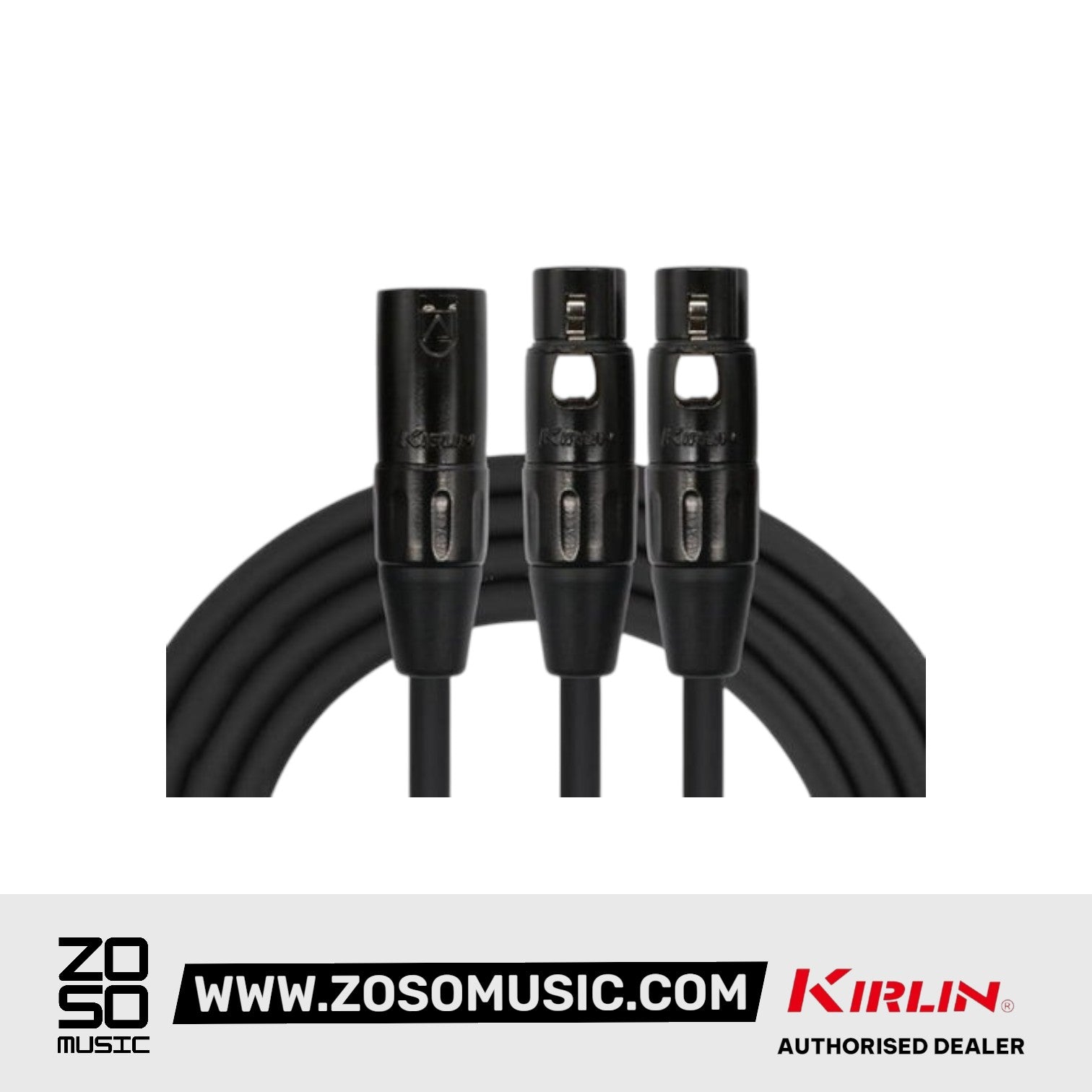 Kirlin LGY-301 2 Meter XLR Male to Dual XLR Female 5.5mm Outer Diameter For Mic and Speaker