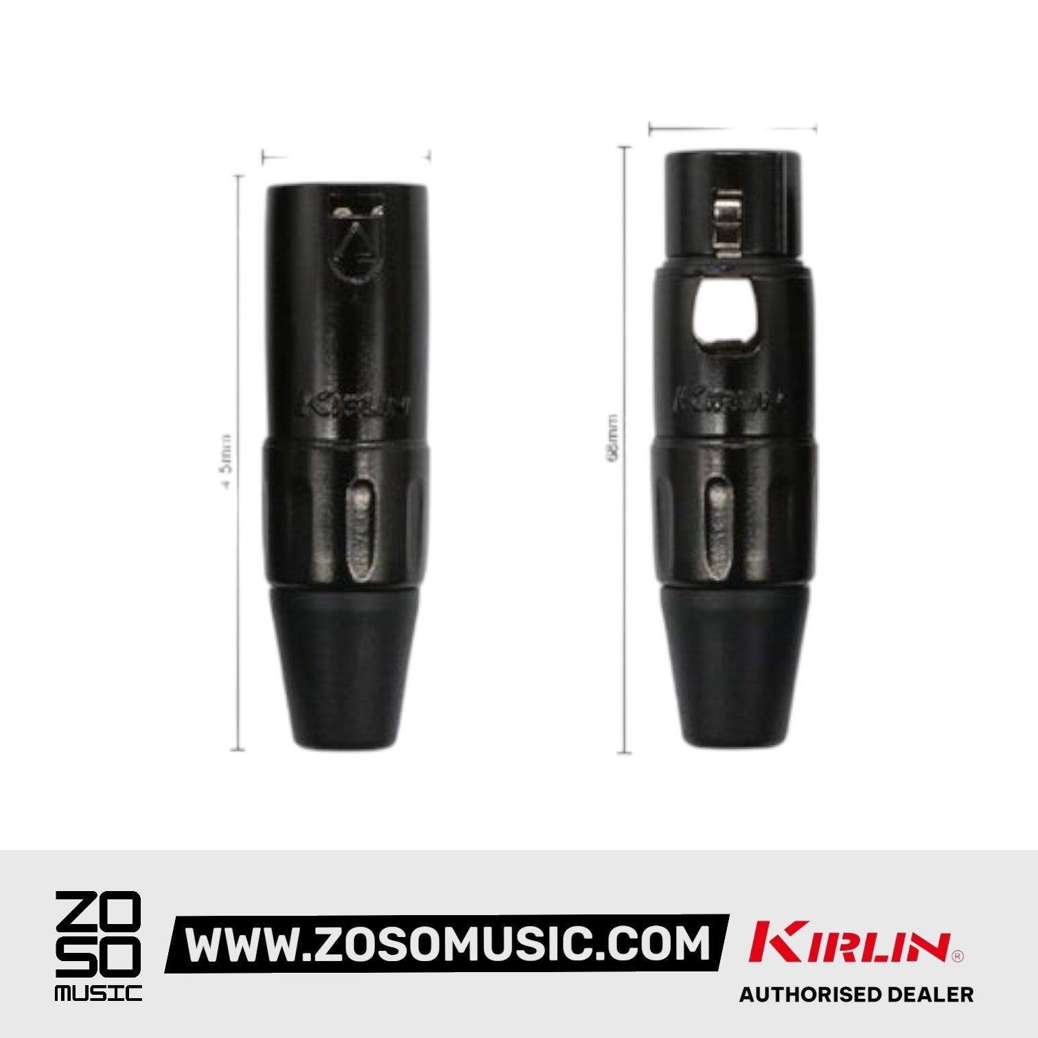 Kirlin LGY-301 2 Meter XLR Male to Dual XLR Female 5.5mm Outer Diameter For Mic and Speaker