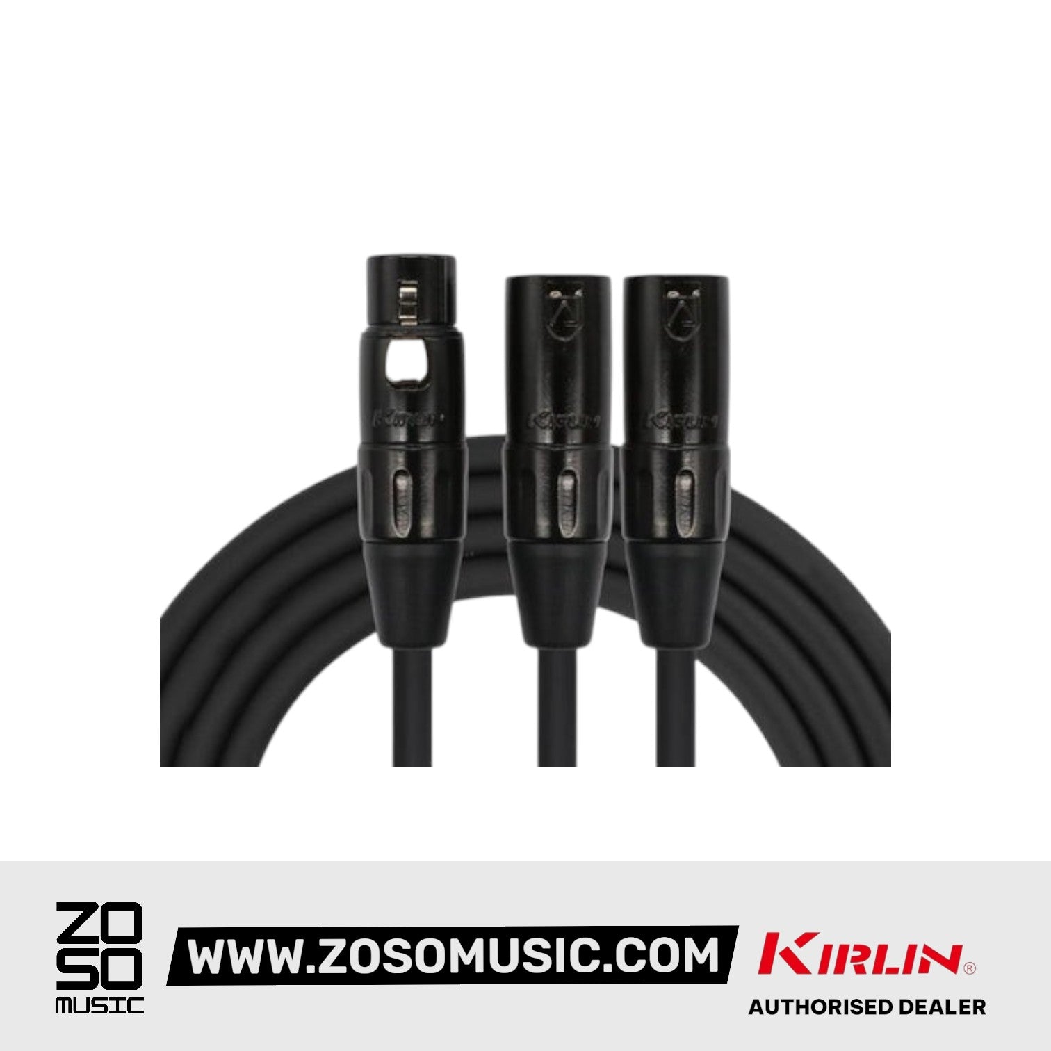 Kirlin LGY-303 2 Meter XLR Female to Dual XLR Male Y-Cable