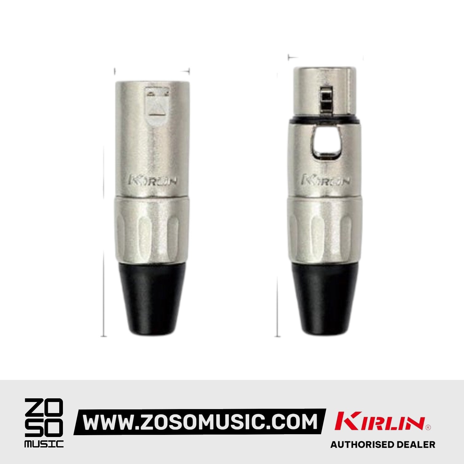 Kirlin Y-303 2 Meter Original Cable XLR Female to Dual XLR Male Black PVC