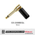 Kirlin CE-2359 1/4" RT Angel Mono Plug with Gold Plated for Music Instrument Cable