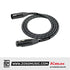 Kirlin MWB-220BEG /BM 3 Pin Metal Connector XLR Male to XLR Female Premium Plus Microphone Mic Cable - Metallic Black