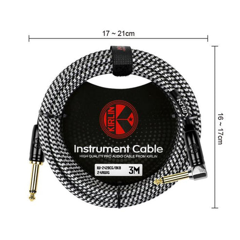 Kirlin IW-242BCG/BKB Original Gold Tip Woven Instrument Cable