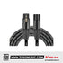 Kirlin MWB-220BEG /BM 3 Pin Metal Connector XLR Male to XLR Female Premium Plus Microphone Mic Cable - Metallic Black