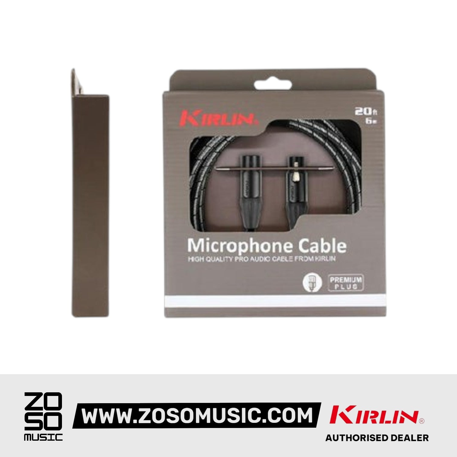 Kirlin MWB-220BEG /BM 3 Pin Metal Connector XLR Male to XLR Female Premium Plus Microphone Mic Cable - Metallic Black