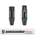 Kirlin MWB-220BEG /BM 3 Pin Metal Connector XLR Male to XLR Female Premium Plus Microphone Mic Cable - Metallic Black