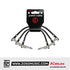 Kirlin PSK3-243 /BK 6 Inch Patch Cable Right Angle L Mono Plug For Electric Guitar Effect Pedal - 3 Pack