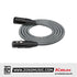 Kirlin MWC-270PB BKA 3 Pin Metal Connector XLR Male to XLR Female Woven Microphone Mic Cable - Black Silver