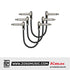 Kirlin PSK3-243 /BK 6 Inch Patch Cable Right Angle L Mono Plug For Electric Guitar Effect Pedal - 3 Pack