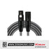 Kirlin MWC-270PB BKA 3 Pin Metal Connector XLR Male to XLR Female Woven Microphone Mic Cable - Black Silver