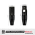Kirlin MWC-270PB BKA 3 Pin Metal Connector XLR Male to XLR Female Woven Microphone Mic Cable - Black Silver