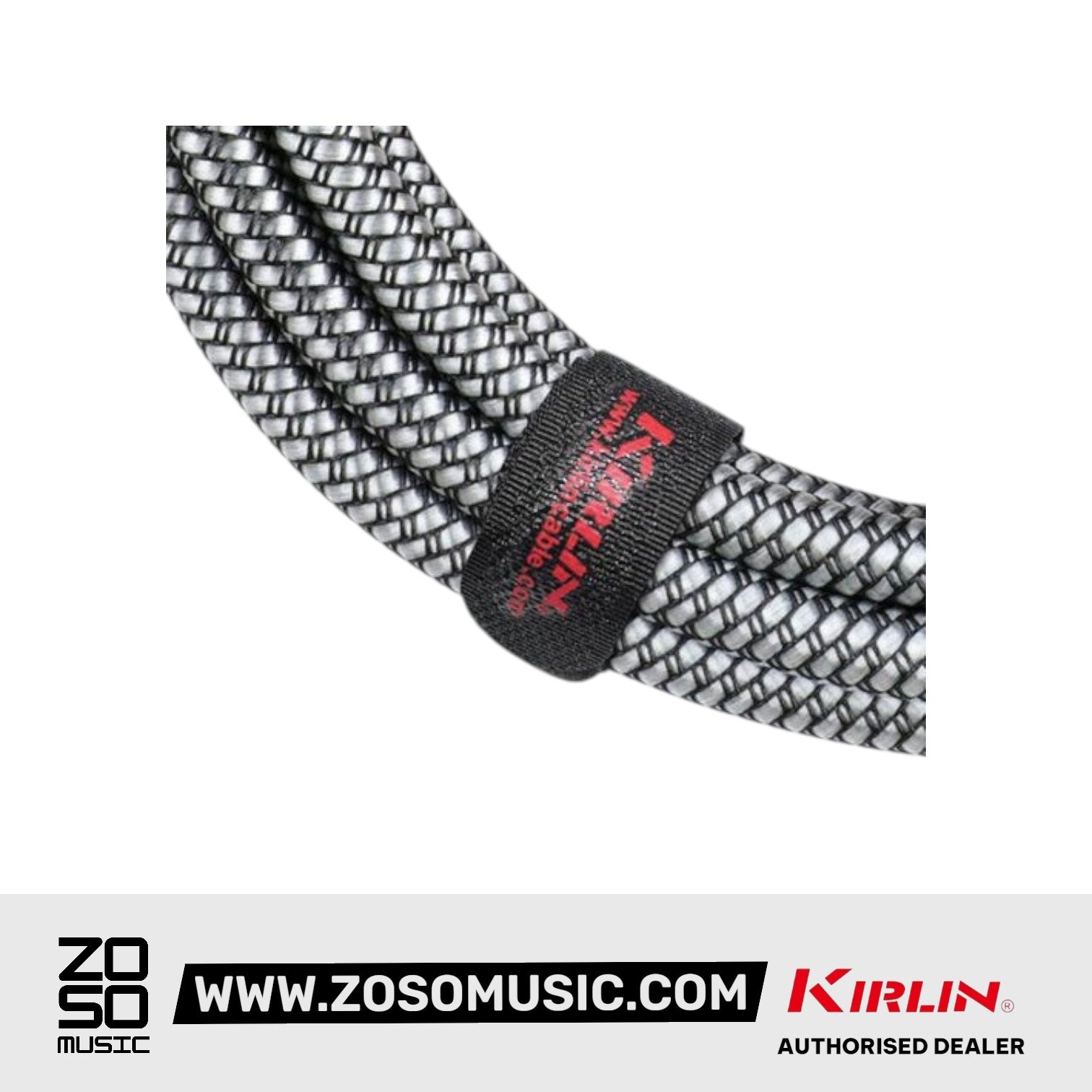 Kirlin MWC-270PB BKA 3 Pin Metal Connector XLR Male to XLR Female Woven Microphone Mic Cable - Black Silver