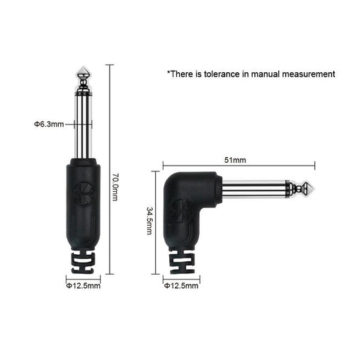 Kirlin Cable IC-242 6 Meter Mono Right Angle L Plug Instrument Cable